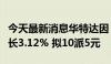 今天最新消息华特达因：上半年净利润同比增长3.12% 拟10派5元