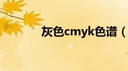 灰色cmyk色谱（灰色cmyk）