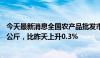 今天最新消息全国农产品批发市场猪肉平均价格为25.23元/公斤，比昨天上升0.3%