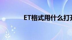 ET格式用什么打开（et格式）