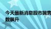 今天最新消息股市抛售加剧 欧元区波动率指数飙升