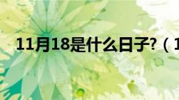 11月18是什么日子?（11 18是什么日子）