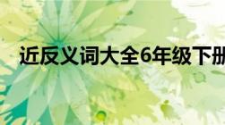 近反义词大全6年级下册（近反义词大全）