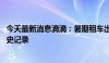 今天最新消息滴滴：暑期租车出游受热捧 日均预定量突破历史记录