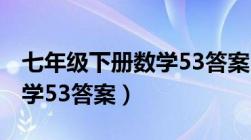 七年级下册数学53答案2024（七年级下册数学53答案）