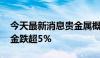 今天最新消息贵金属概念股震荡低迷 湖南黄金跌超5%