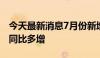 今天最新消息7月份新增信贷、社融规模或将同比多增