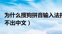 为什么搜狗拼音输入法打不出中文（输入法打不出中文）