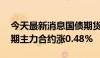 今天最新消息国债期货收盘全线上涨，30年期主力合约涨0.48%