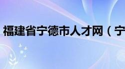 福建省宁德市人才网（宁德人事人才网官网）