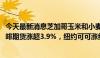 今天最新消息芝加哥玉米和小麦期货跌超0.9%，阿拉比卡咖啡期货涨超3.9%，纽约可可涨约5.5%