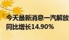 今天最新消息一汽解放：1-7月公司货车销量同比增长14.90%