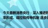 今天最新消息央行：深入推进利率市场化改革 健全市场化利率形成、调控和传导机制 逐步理顺由短及长的传导关系