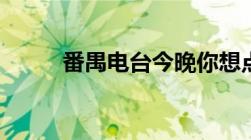 番禺电台今晚你想点（番禺电台）