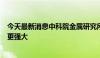 今天最新消息中科院金属研究所最新成果：纳米孔洞让金属更强大