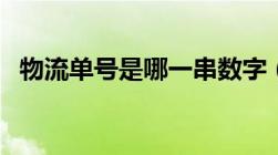 物流单号是哪一串数字（物流单号是什么）