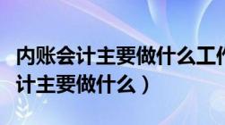 内账会计主要做什么工作内容和职责（内账会计主要做什么）