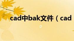 cad中bak文件（cad bak文件是什么）