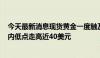 今天最新消息现货黄金一度触及2460美元/盎司关口，较日内低点走高近40美元