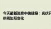 今天最新消息中信建投：光伏开工率开启上行通道 关注行业供需边际变化