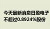 今天最新消息日盈电子：股东韩亚伟计划减持不超过0.8924%股份