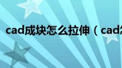 cad成块怎么拉伸（cad怎么把块整体拉伸）