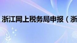 浙江网上税务局申报（浙江国税务网上申报）