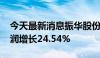 今天最新消息振华股份：2024年上半年净利润增长24.54%