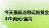 今天最新消息现货黄金短线走高，向上突破2470美元/盎司