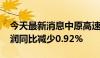 今天最新消息中原高速：2024年上半年净利润同比减少0.92%