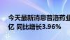 今天最新消息普洛药业：上半年净利润6.25亿 同比增长3.96%