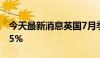 今天最新消息英国7月季调后零售销售月率0.5%