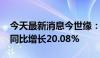 今天最新消息今世缘：2024年上半年净利润同比增长20.08%