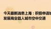 今天最新消息上海：积极申请城市空中交通管理试点，加快发展商业载人城市空中交通