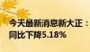 今天最新消息新大正：2024年上半年净利润同比下降5.18%