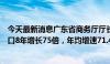 今天最新消息广东省商务厅厅长张劲松：广东跨境电商进出口8年增长75倍，年均增速71.4%