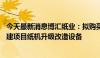 今天最新消息博汇纸业：拟购买年产80万吨高档特种纸板扩建项目纸机升级改造设备