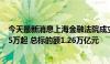 今天最新消息上海金融法院成立六年累计受理金融案件超4.5万起 总标的额1.26万亿元