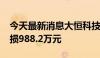 今天最新消息大恒科技：2024年上半年净亏损988.2万元