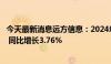 今天最新消息远方信息：2024年上半年净利润3565.91万元 同比增长3.76%