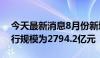 今天最新消息8月份新增专项债发行89只 发行规模为2794.2亿元