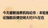 今天最新消息机构论市：本轮缩量下跌幅度相对较小 后续上证指数反弹空间大约5%左右