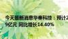 今天最新消息华秦科技：预计2024年前三季度净利润为3.09亿元 同比增长14.40%