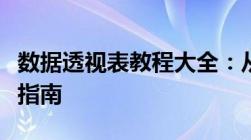 数据透视表教程大全：从入门到精通的全方位指南