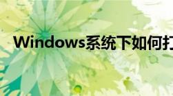 Windows系统下如何打开注册表编辑器？