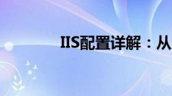 IIS配置详解：从入门到精通