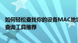 如何轻松查找你的设备MAC地址？——最实用的MAC地址查询工具推荐