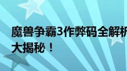 魔兽争霸3作弊码全解析：攻略、技巧与秘籍大揭秘！