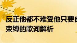 反正他都不难受他只要自由：一首探讨自由与束缚的歌词解析