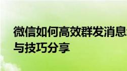 微信如何高效群发消息给好友——步骤详解与技巧分享